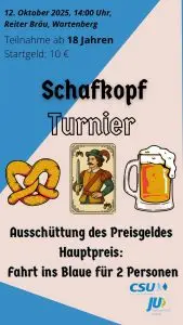 Schafkopfturnier 2025 Plakat